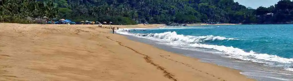 San Pancho sandy beach in San Francisco Nayarit Mexico 