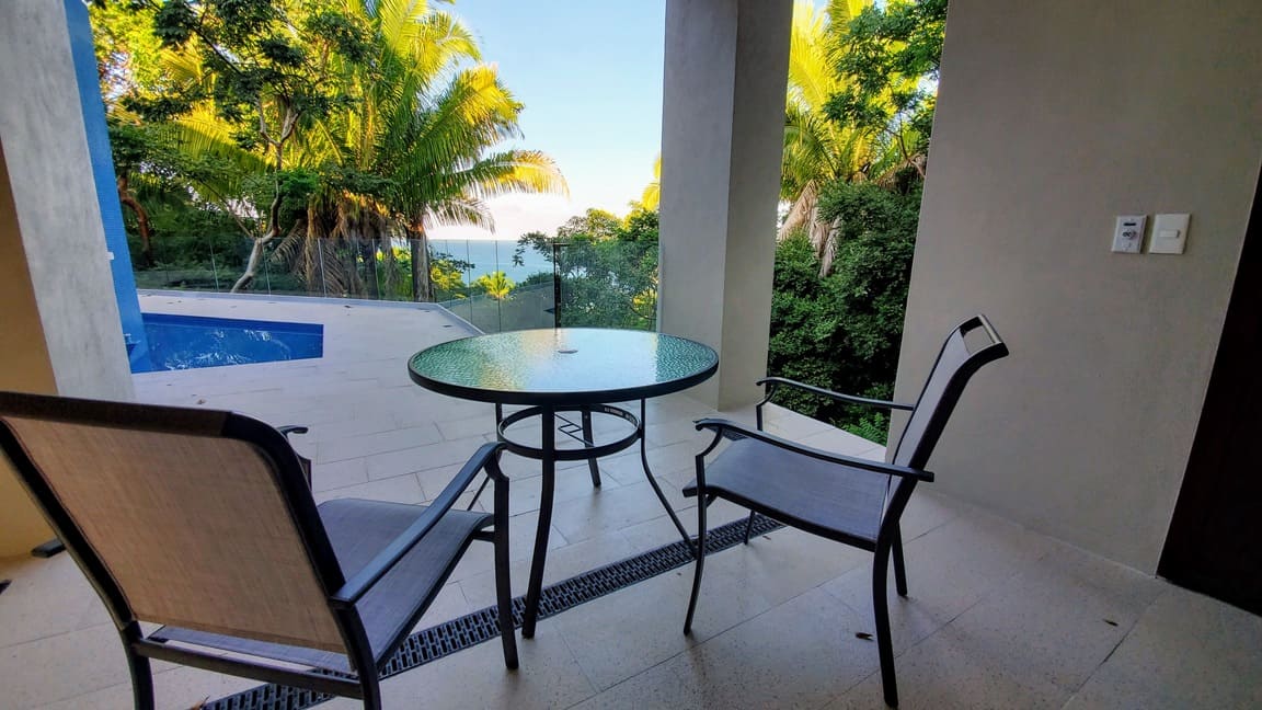 Veranda seating view outside the suite Veranda seating view outside the suite